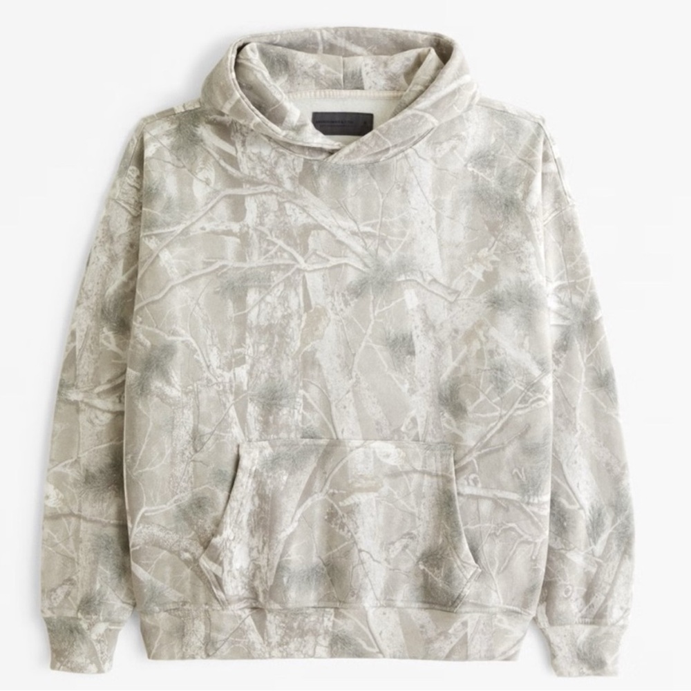 Abercrombie & Fitch Gray Camouflage Hoodie